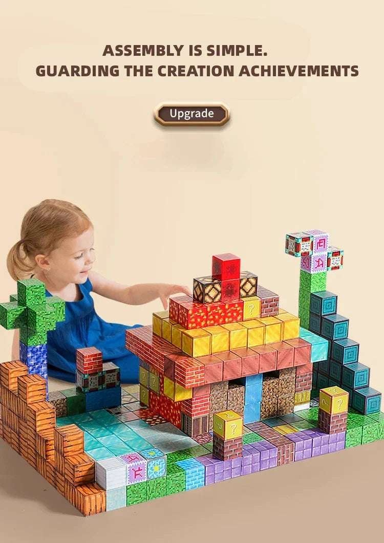 Magnetic Building Blocks Storage Box STEM Construction Toy Set